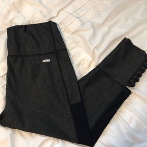 Dark grey & black workout leggings